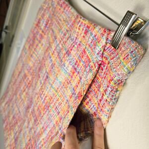 Size 4 Multicolor Tweed Mini Skirt Lined with Pockets